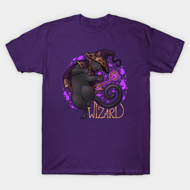 Wizard Cat - Videogame RPG class V.2 T-Shirt by ClaudiaRinaldi